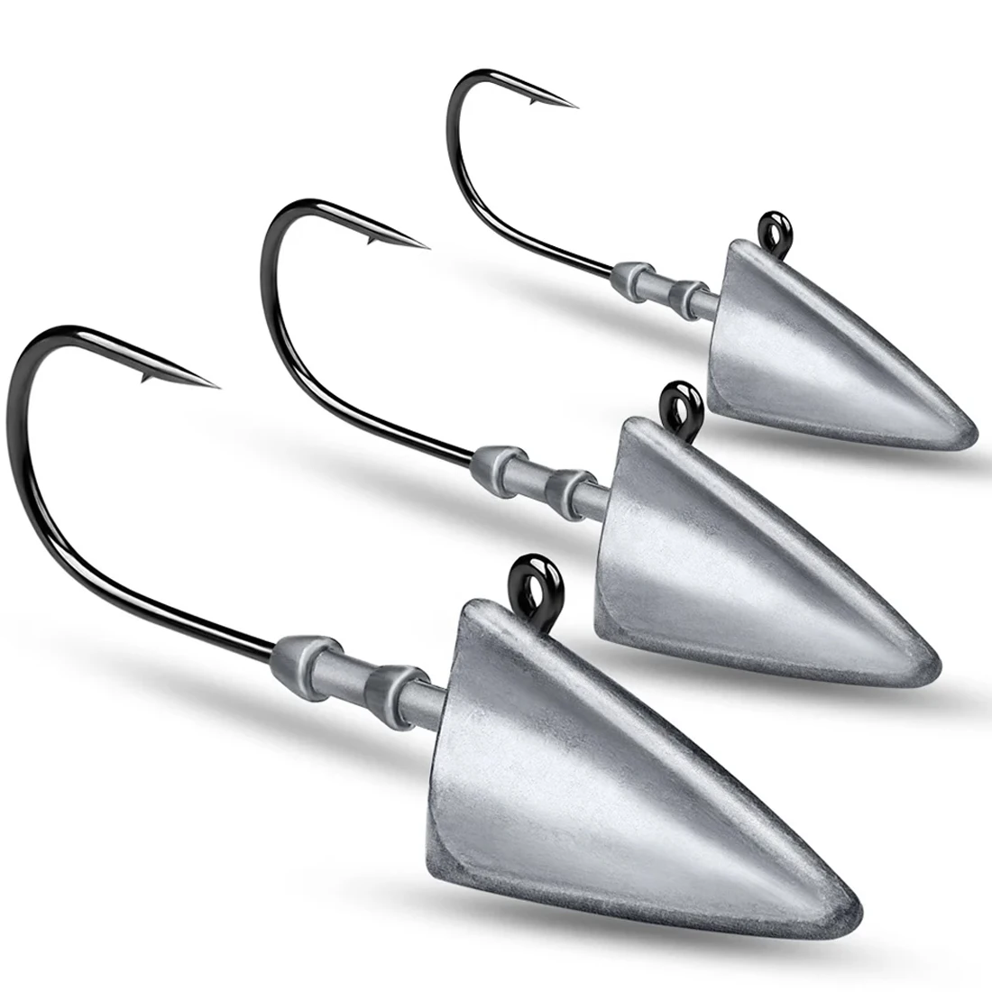 Jig Head triangular de pesca con vástago largo para agua salada - imagen 2