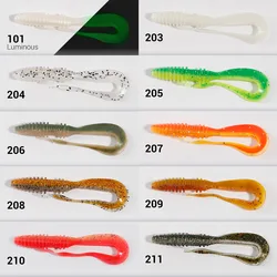 Señuelos blandos Noeby worm swimbait para bass y lubina 6-14cm