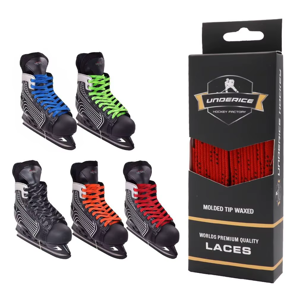 Cordones patines hockey punta encerada reforzada trenzados doble capa - imagen 4