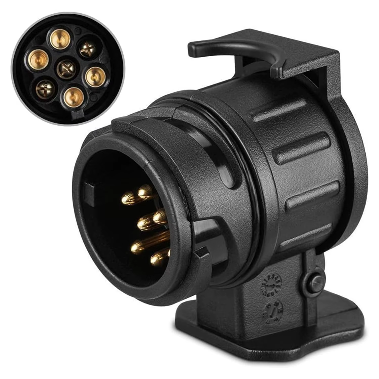 Adaptador 13/7 Pines Remolque Conector 12V Impermeable Coche - imagen 2