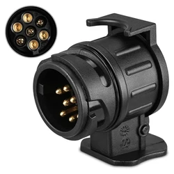 Adaptador 13/7 Pines Remolque Conector 12V Impermeable Coche