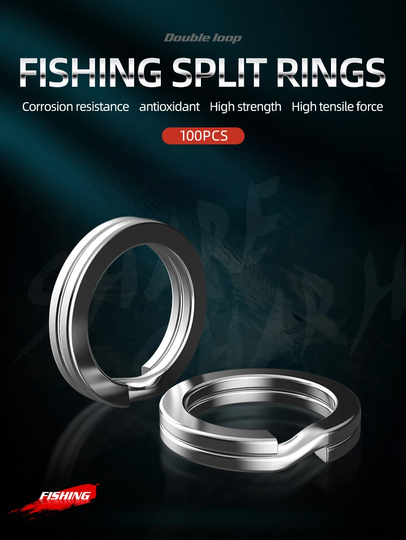 Conectores giratorios de doble anillo para pesca