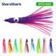 ShareShark señuelo de calamar luminoso Hoochies de goma suave - imagen 2