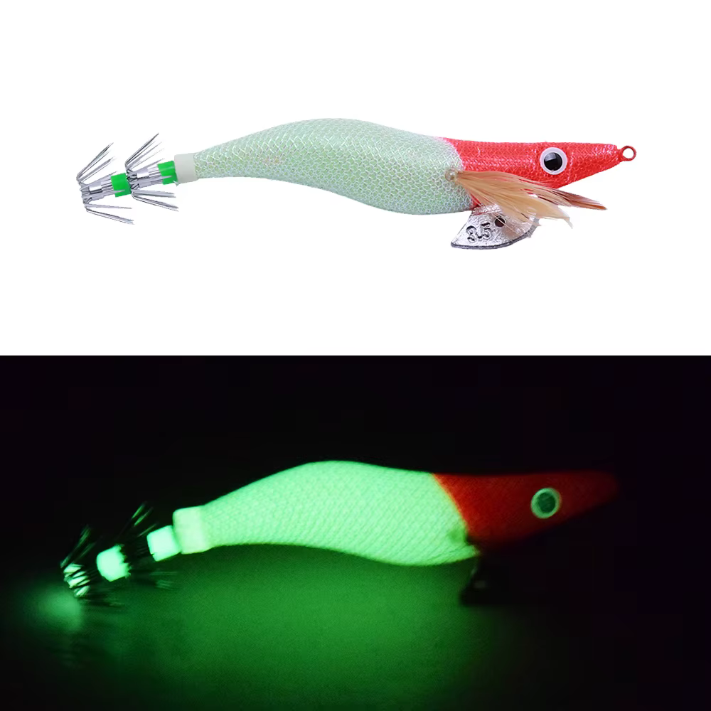Señuelo Luminoso de Madera para Calamares – Anzuelos Afilados para Pesca Nocturna - imagen 4