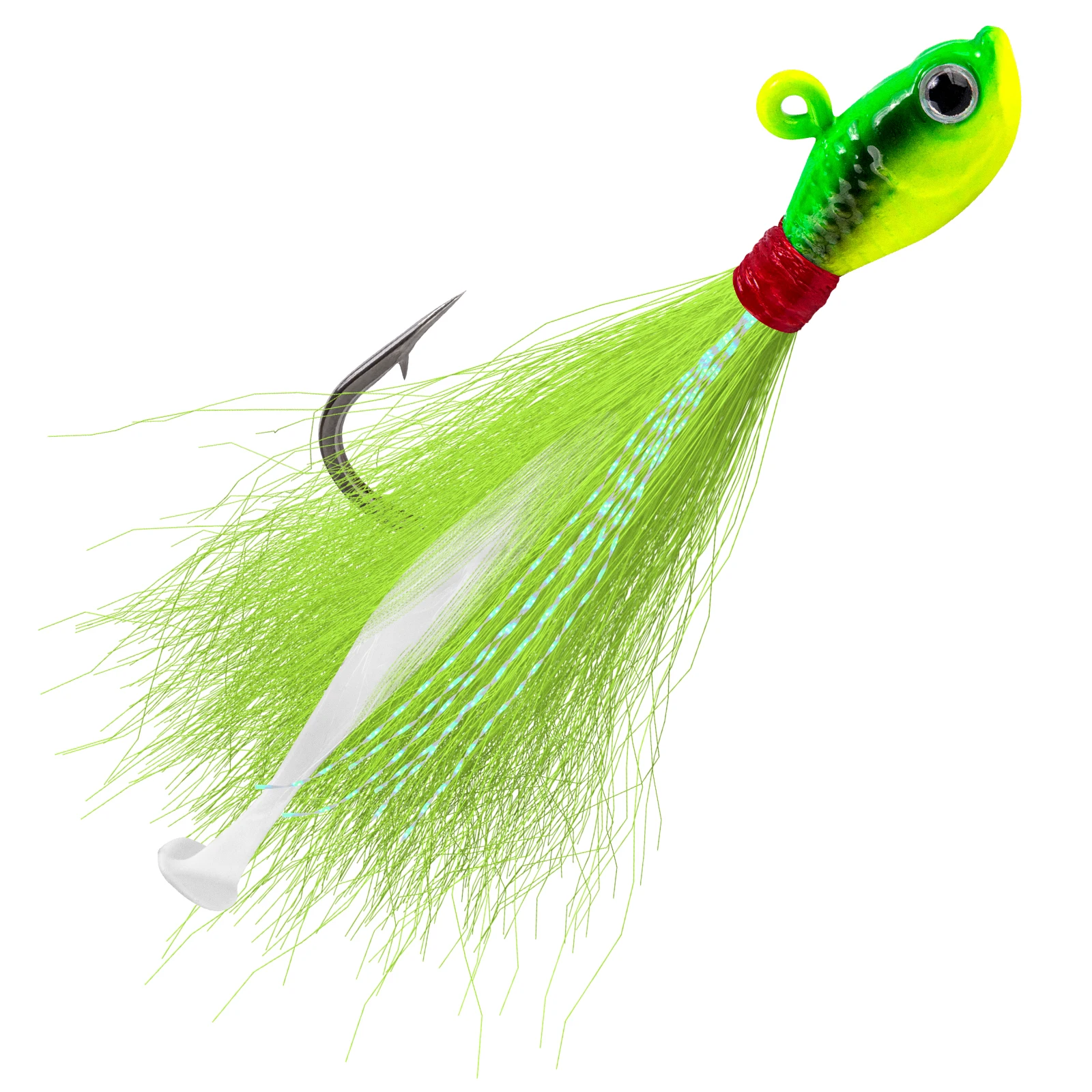 Señuelos Jig de pelo cola de ciervo con paleta para surfcasting