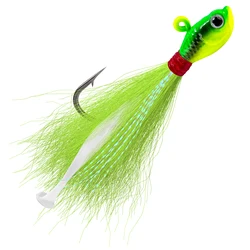 Señuelos Jig de pelo cola de ciervo con paleta para surfcasting