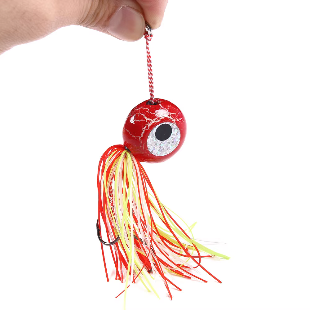 Kabura Tai Jigging luminoso – Cabeza metálica con falda suave - imagen 5
