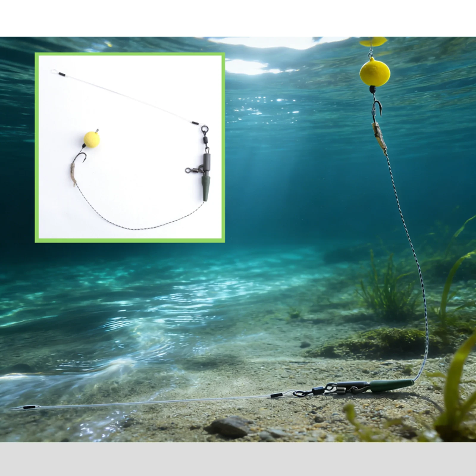Fluorocarbono pre-atado para carpa, hundimiento rápido, anti-enredos - imagen 5
