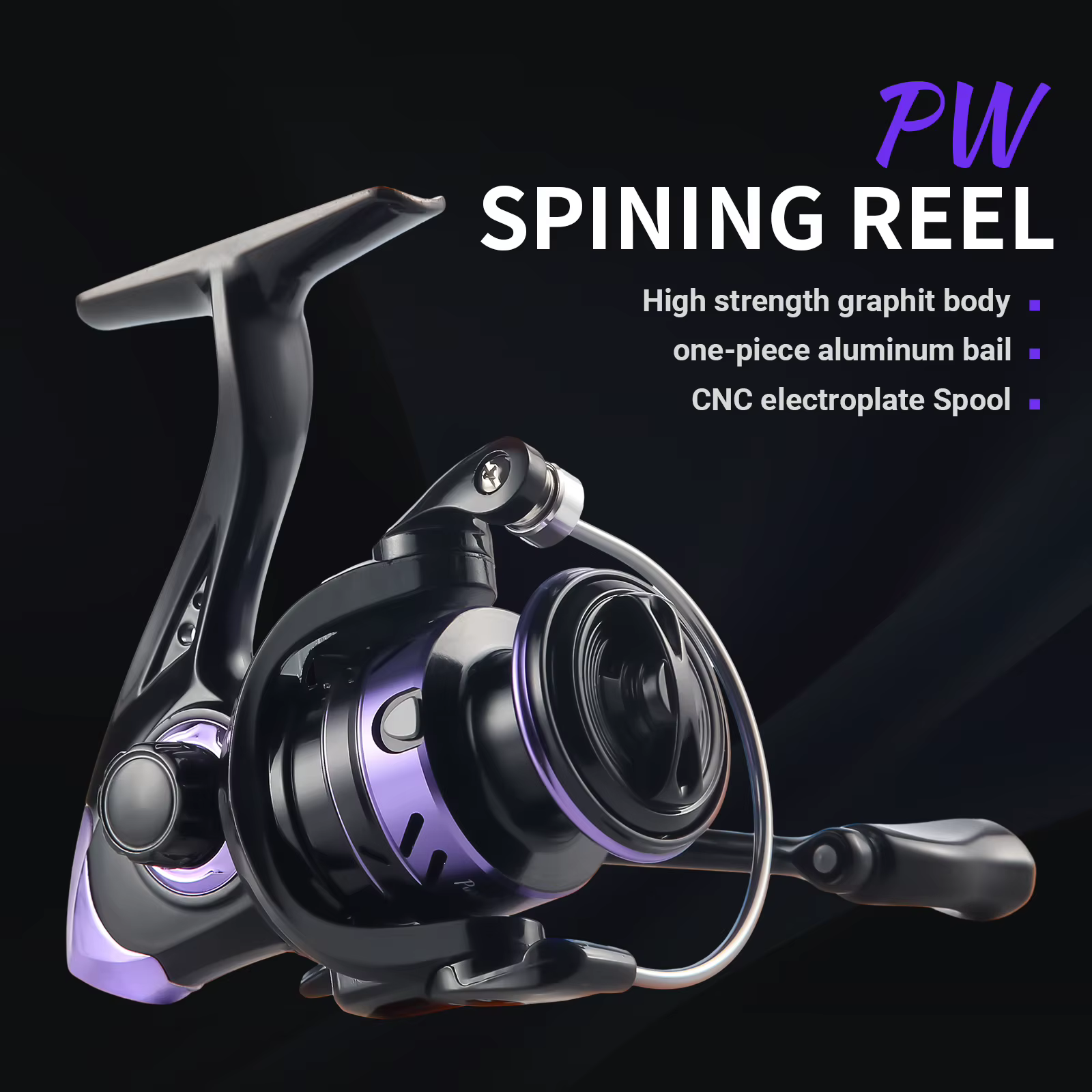 Carrete Giratorio Purple Wind – Precisión y fuerza en cada lance - imagen 4