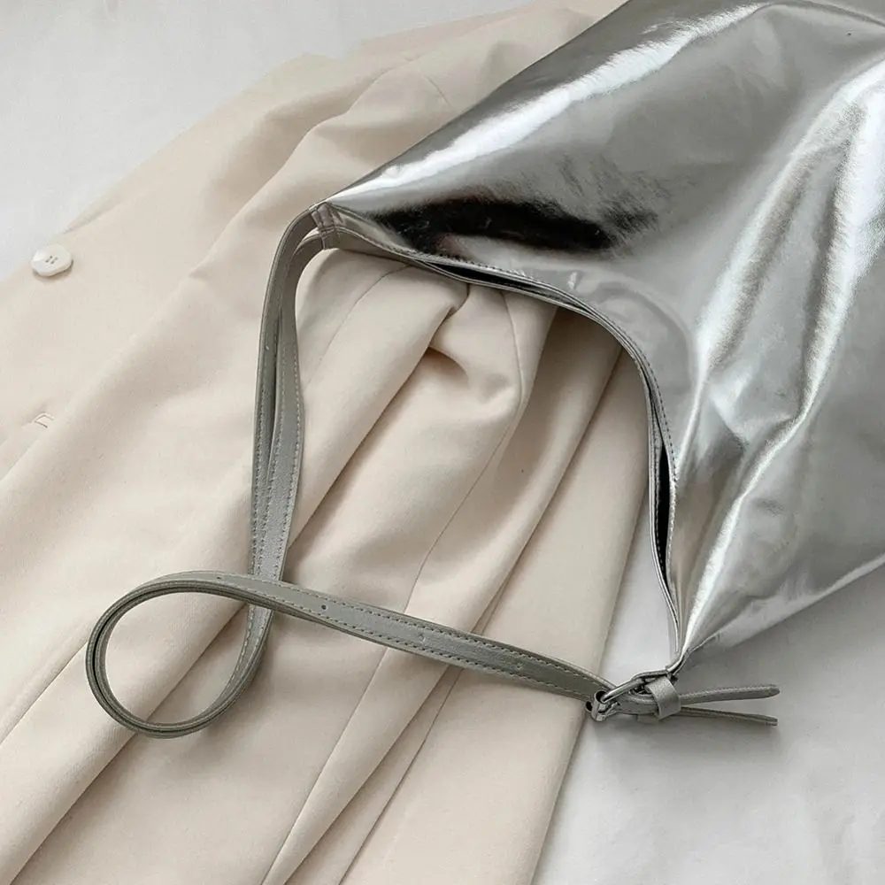 Bolsa de mano gran capacidad plateada y dorada de moda para mujer - imagen 2