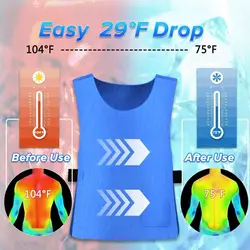 Chaleco refrigerante activado por agua evaporativo reutilizable