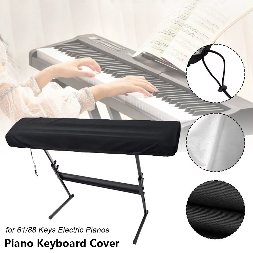 Funda Protectora Teclado Piano 61-88 Teclas Lona Impermeable y Antipolvo - imagen 3