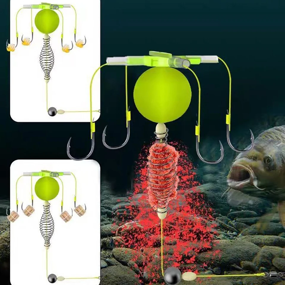 Jaula de pesca WALK FISH de resorte afilado con anzuelos para mar - imagen 3