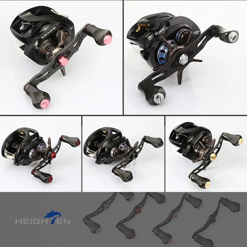 Manivela doble para carrete baitcasting HEIGHTEN con perillas de carbono - imagen 3