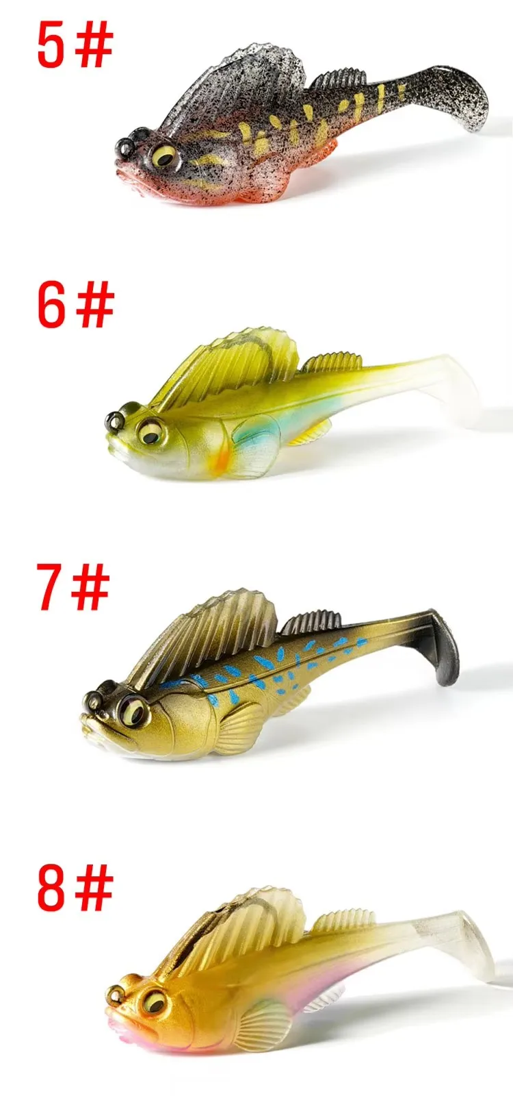 Variedad de colores disponibles del señuelo WEIHE
