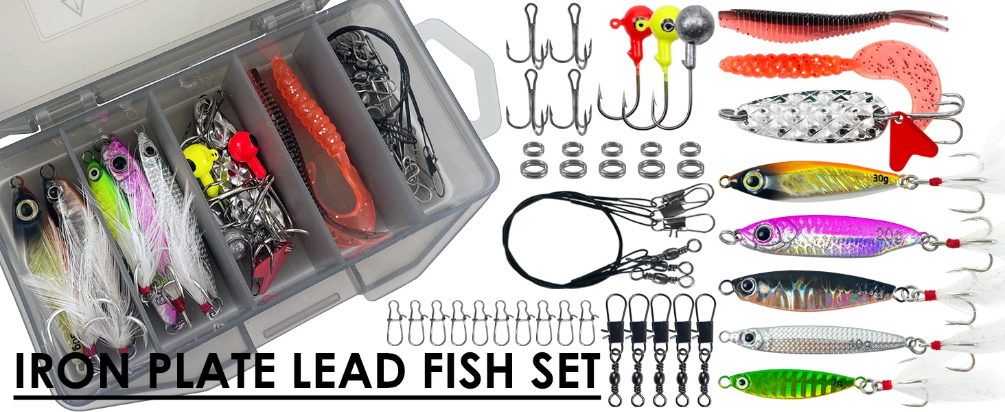 Kit de señuelos mixtos para pesca marina