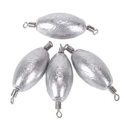 Plomos con anzuelo giratorio oliva y anillo doble para pesca de costa
