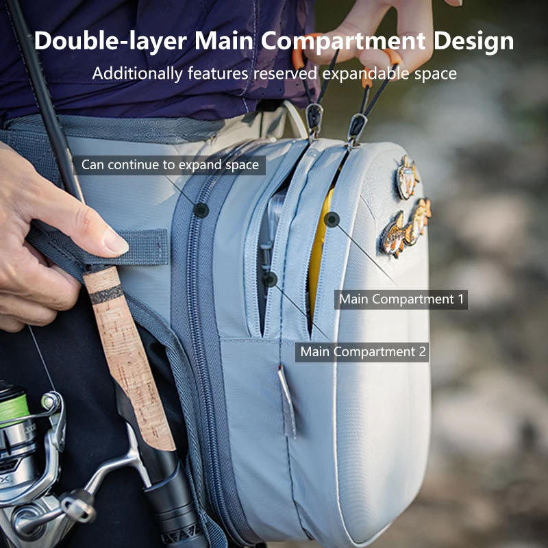 Bolsa de pesca impermeable 5L – riñonera cruzada resistente al agua - imagen 3