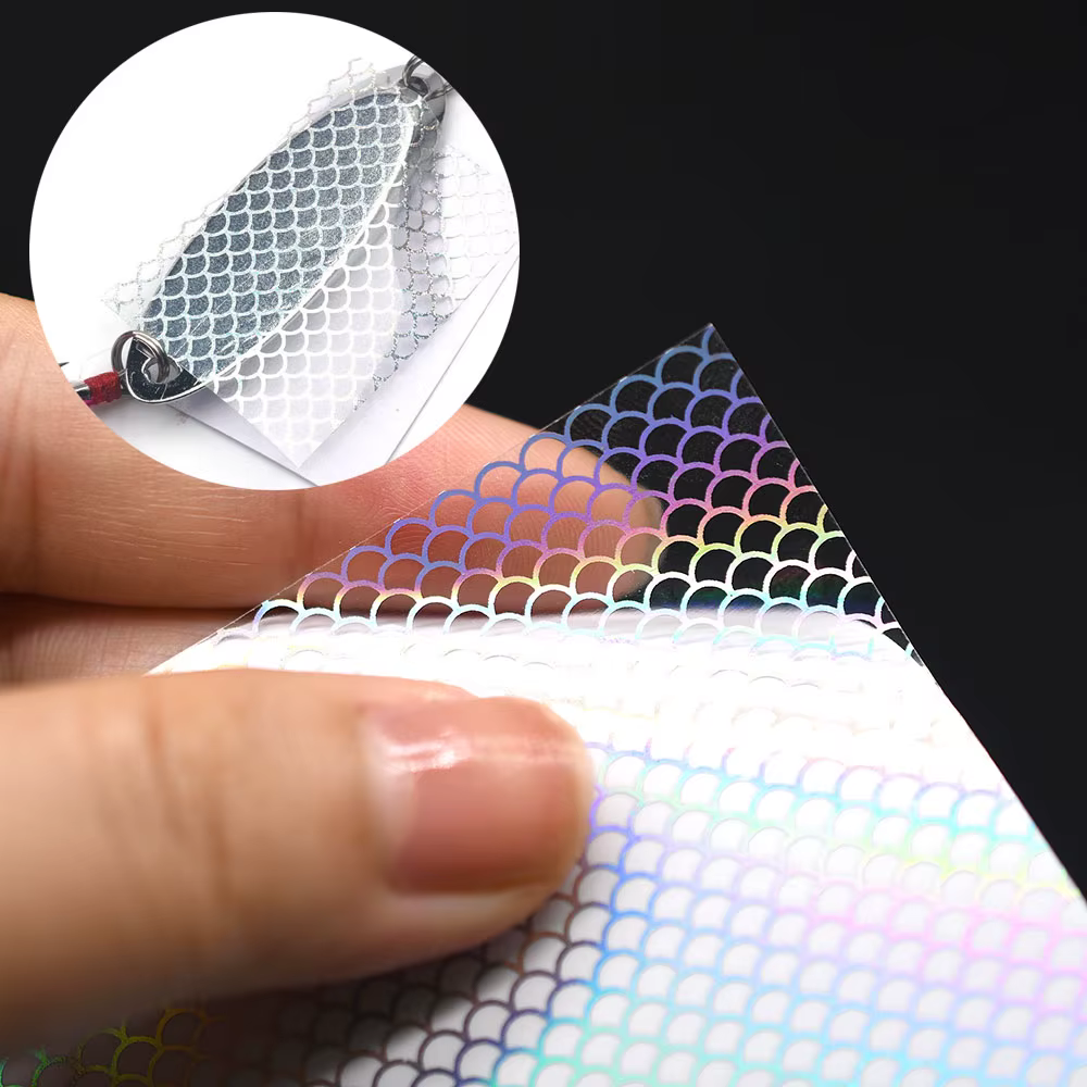 MNFT Piel de pescado adhesiva holográfica arcoíris para señuelos - imagen 4