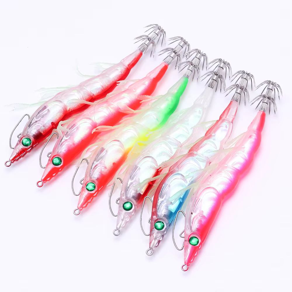 Señuelo luminoso para calamar 3D con patas de silicona