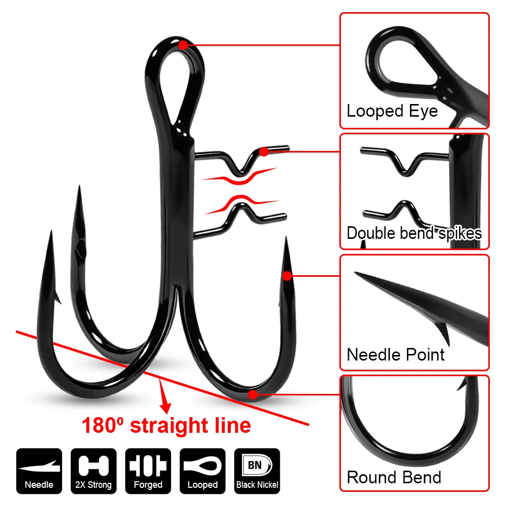 Spinpoler Antler Stinger Rig anzuelo triple en T para vinilos - imagen 5