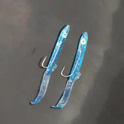 Señuelo de anguila de vinilo suave, imitación realista para pesca