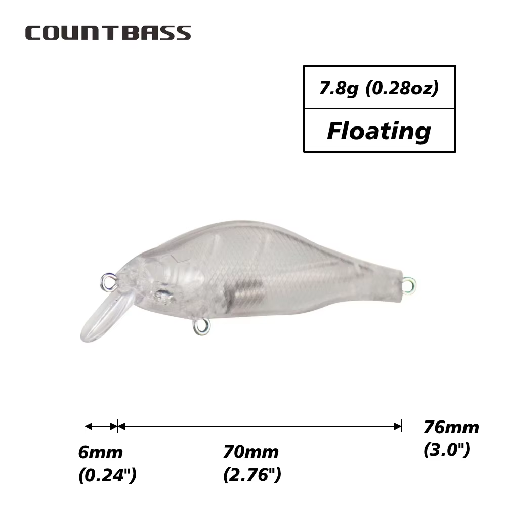 Countbass Señuelo Pececillo Flotante Blanco – Cebo Duro Magnético