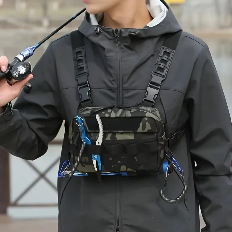Chaleco de pesca camuflaje con bolsas portaseñuelos y aparejos - imagen 5