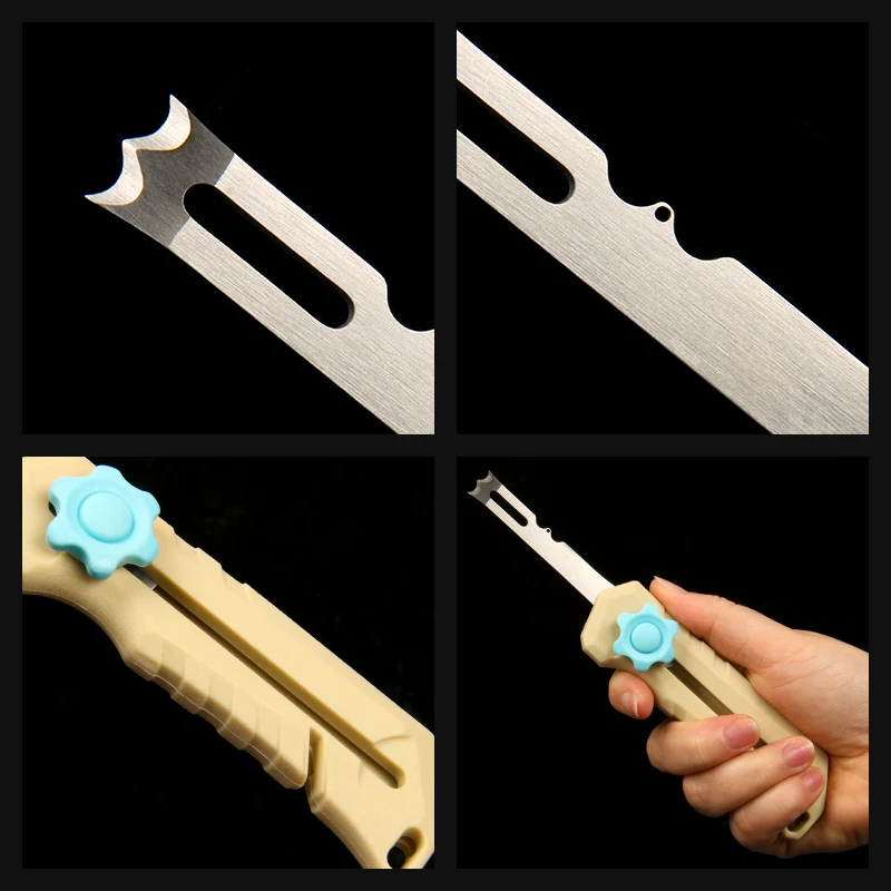LETOYO cuchillo para calamar de acero inoxidable, corte limpio - imagen 5
