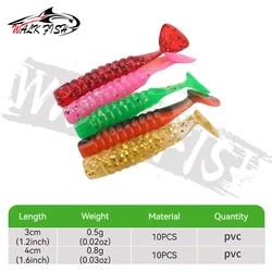 WALK FISH Mini Señuelos de Lubina con Cebos Blandos Silicona para Pesca