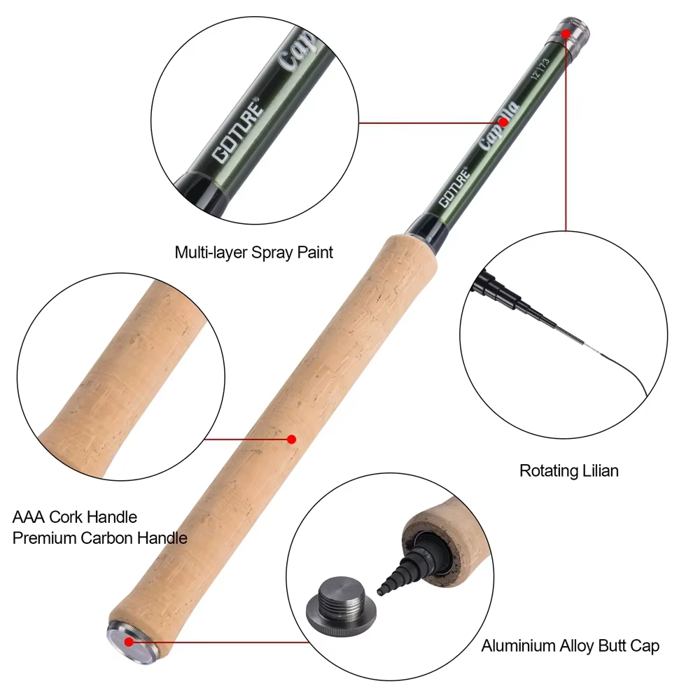 Goture Caña Tenkara Combo ultraligera para trucha - imagen 4