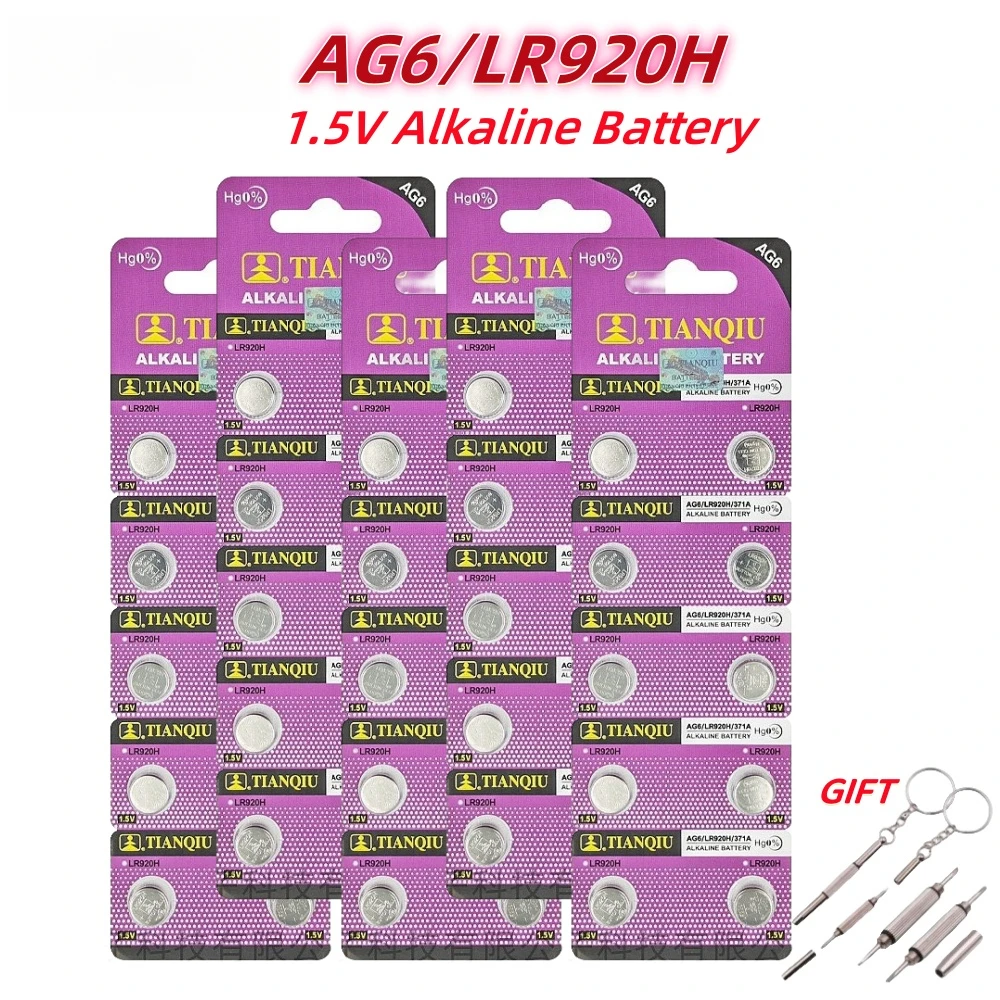Batería alcalina de reloj AG6 TIANQIU – 1,55 V - imagen 4