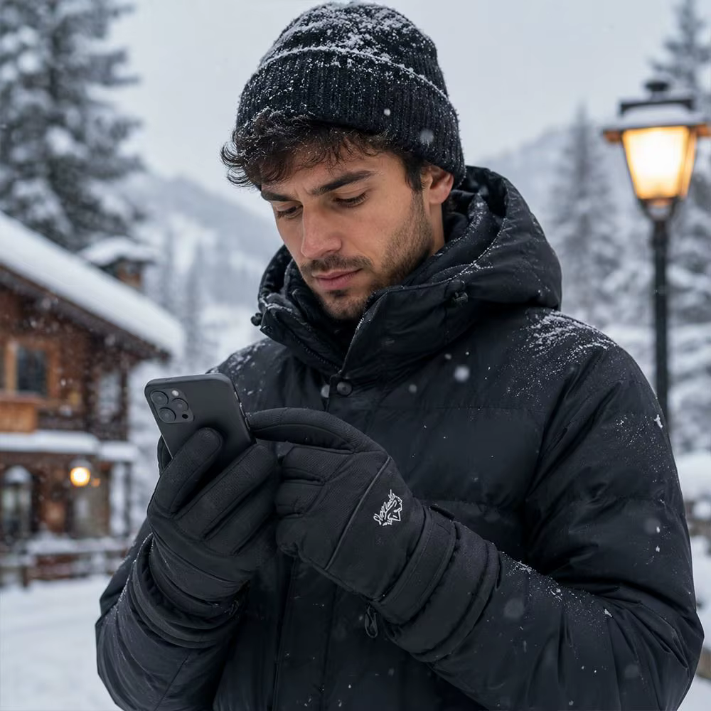 Guantes invierno impermeables térmicos táctiles unisex esquí snowboard - imagen 3