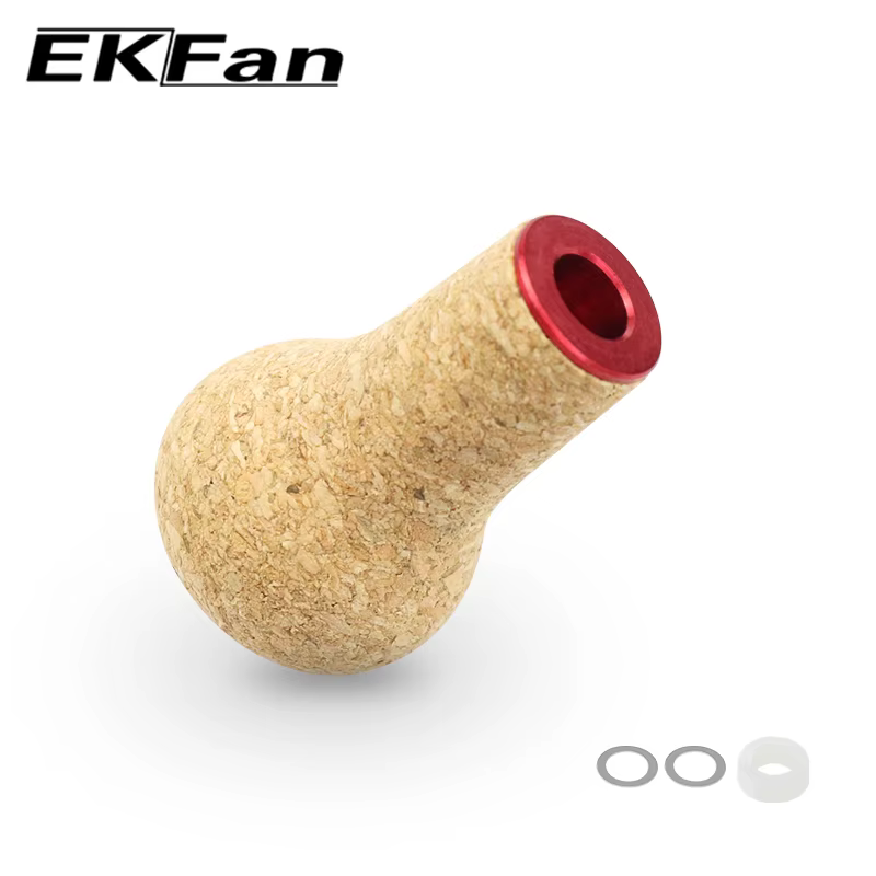 EKFan Perillas de corcho calabaza para eje 4 mm - mangos de carrete - imagen 4