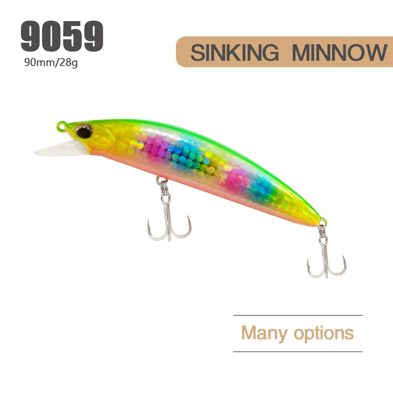 Señuelo de pececillo hundible 90mm y 26g