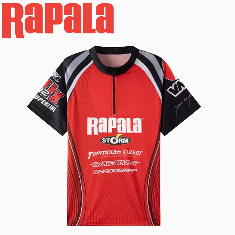 Camiseta Pesca Manga Corta Rapala – Protección Solar Rojo y Negro - imagen 4