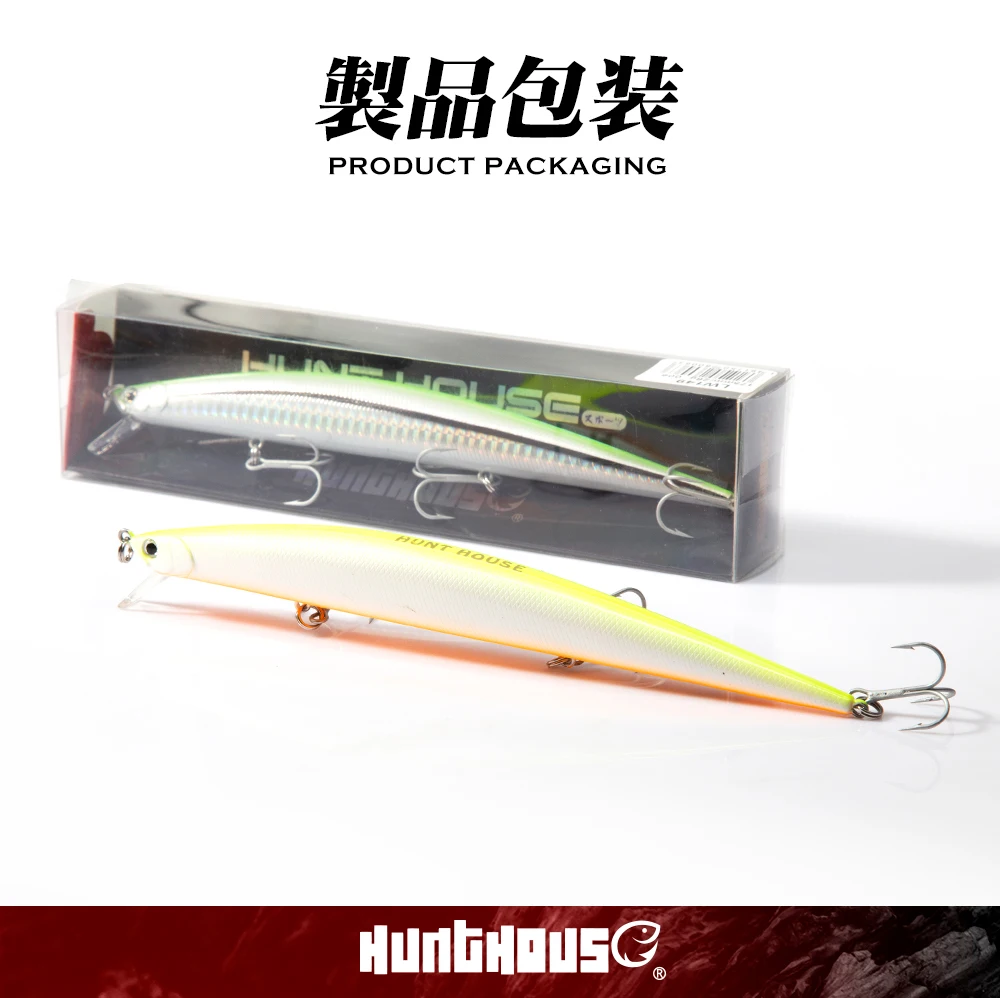 Hunthouse Tide Minnow Wobbler flotante para lubina y perca - imagen 3