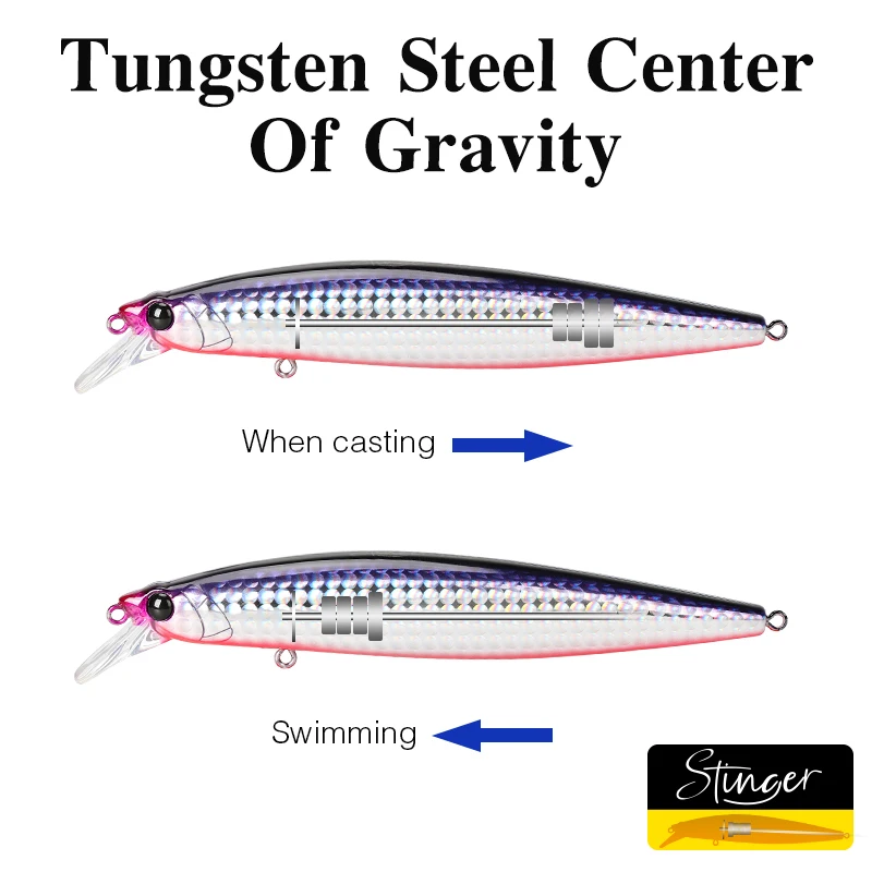 Señuelo TSURINOYA 120F Flotante de Tungsteno – Ultra Largo Alcance - imagen 2