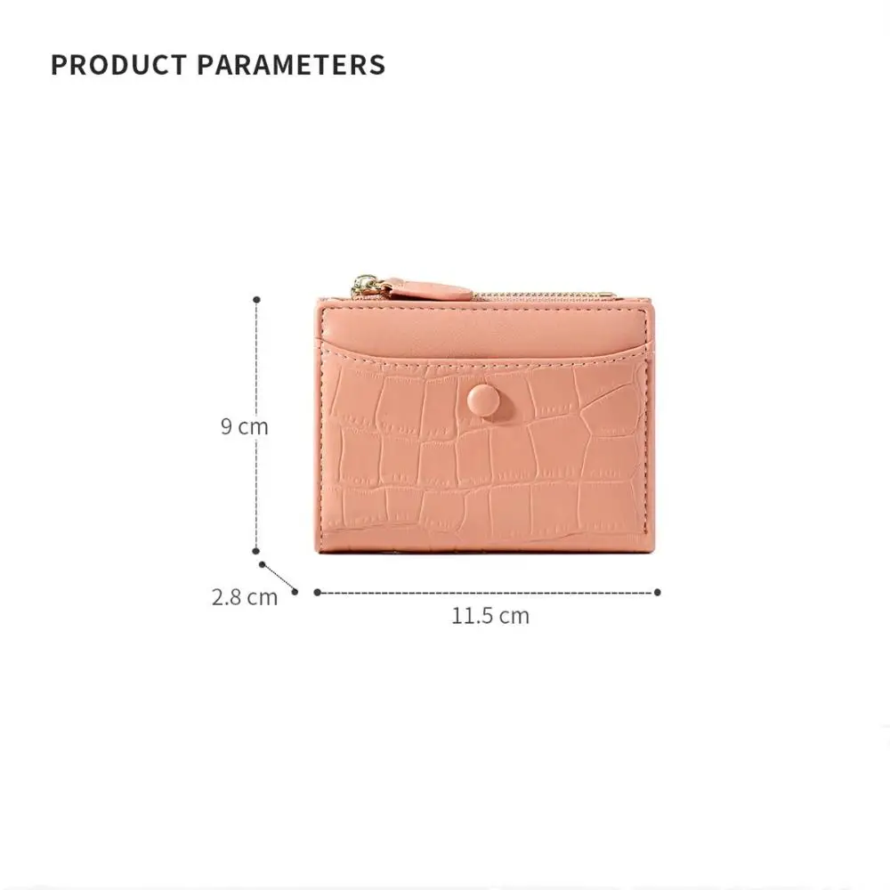 Cartera de cuero PU para niñas con cierre, monedero y ranuras - imagen 2