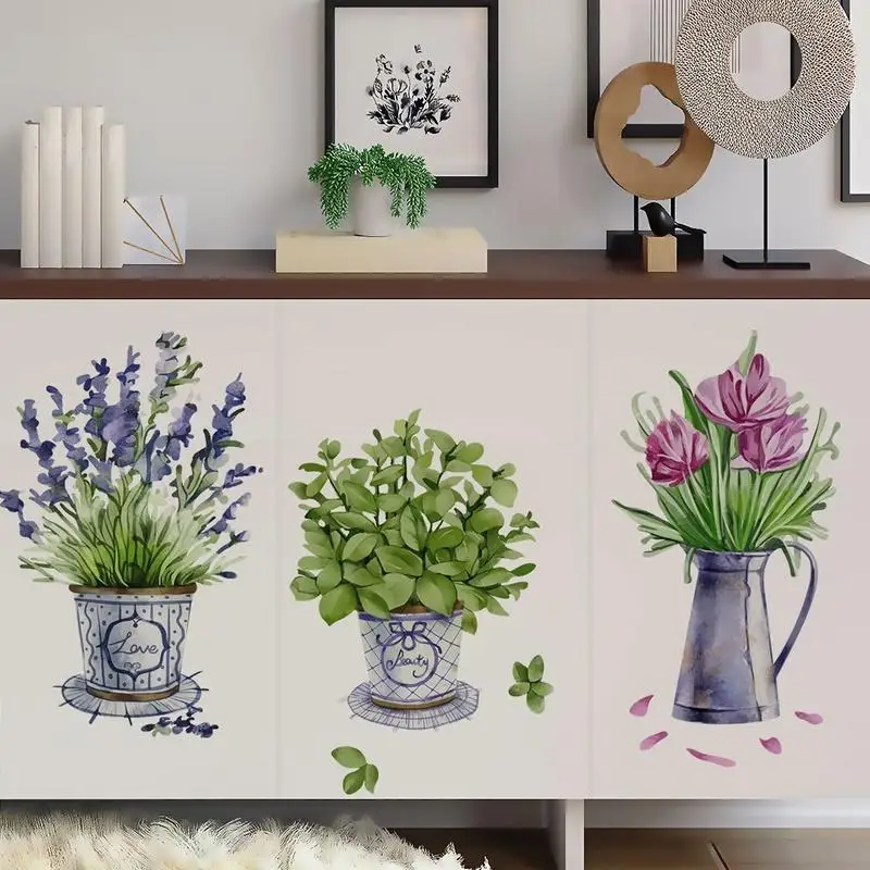 Flores en acuarela para pared