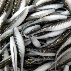 Swolfy Jerk Minnow – Señuelo blando de cola dividida para lubina