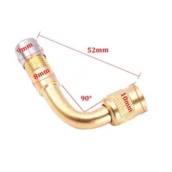 Válvula de neumáticos de latón con adaptador de extensión