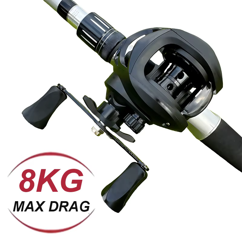 Carrete Baitcasting de Carbono – Ligero y resistente para mar y río