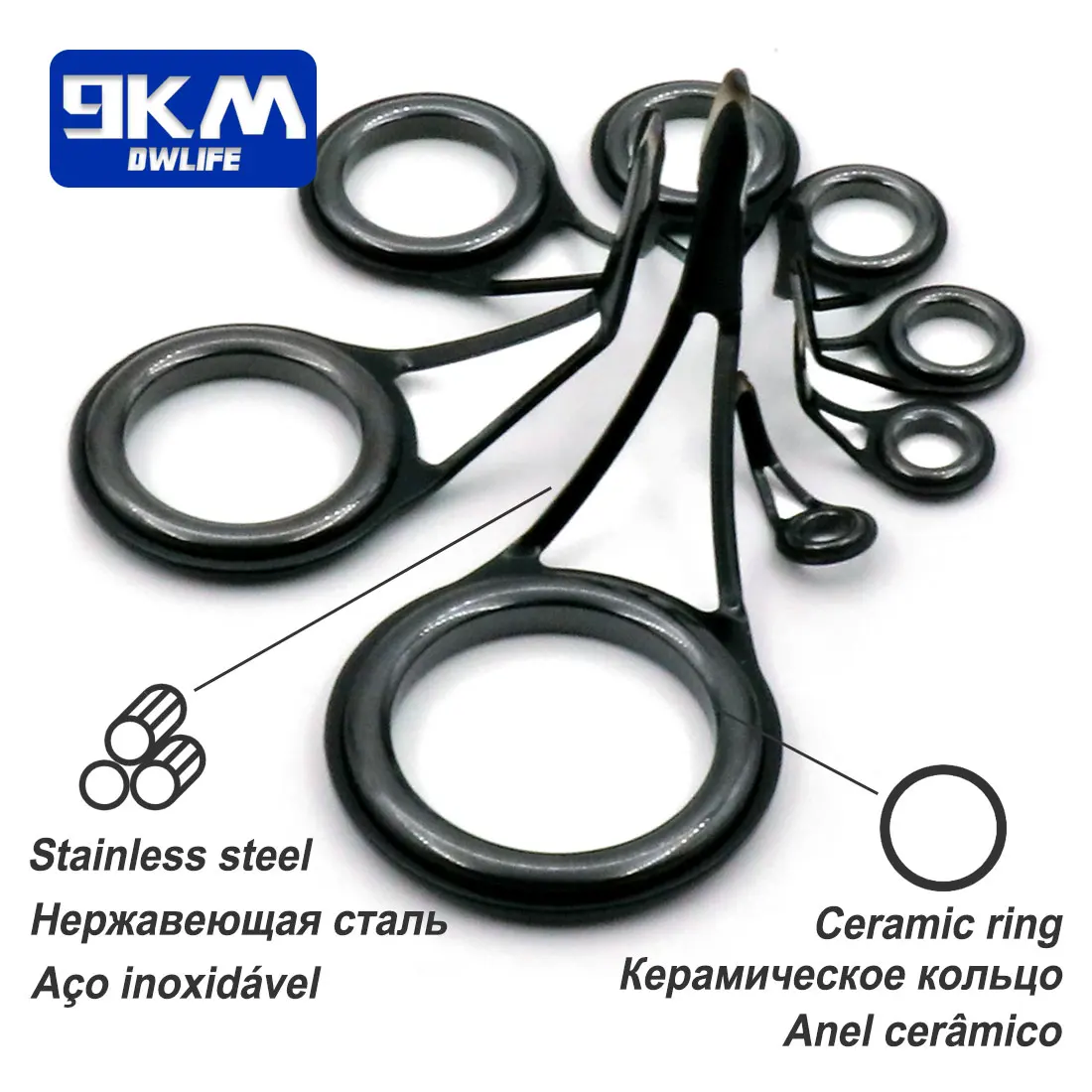 Kit reparación caña telescópica guías giratorias anillos cerámicos - imagen 3