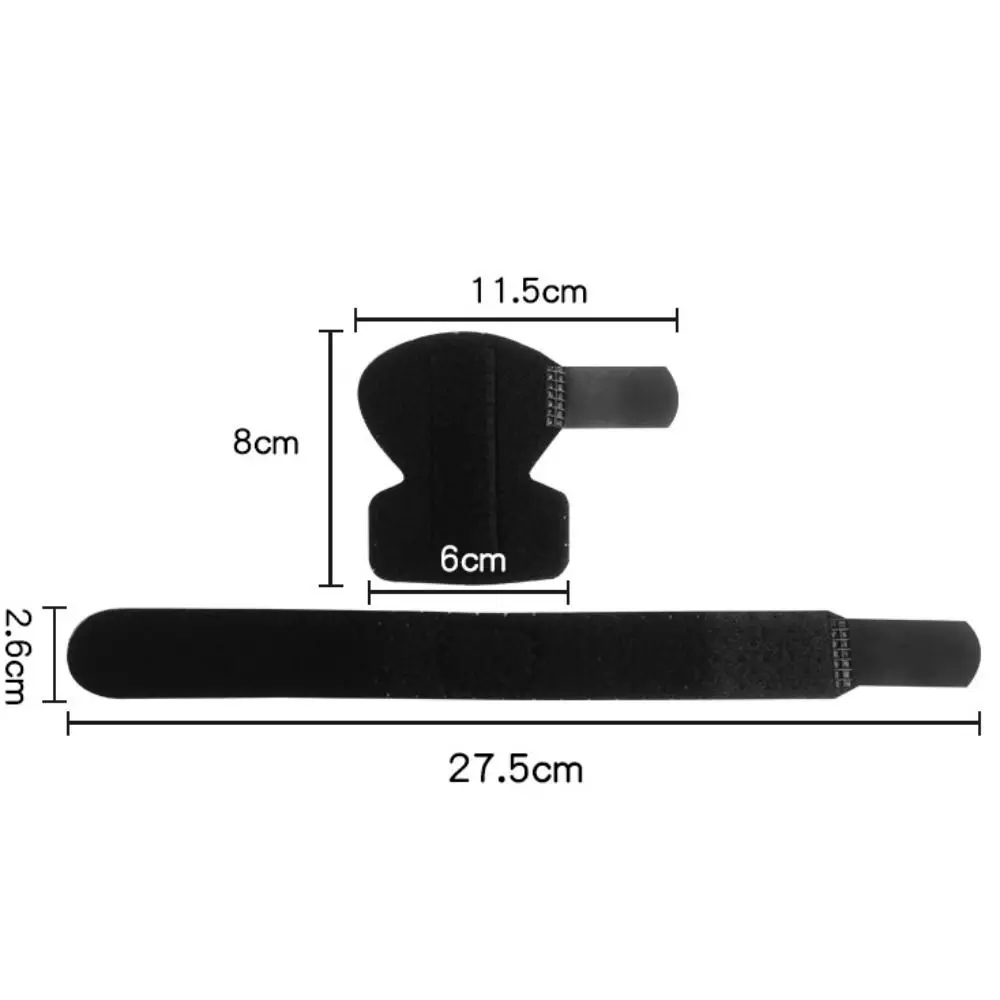Soporte de férula para dedo ajustable negro y azul