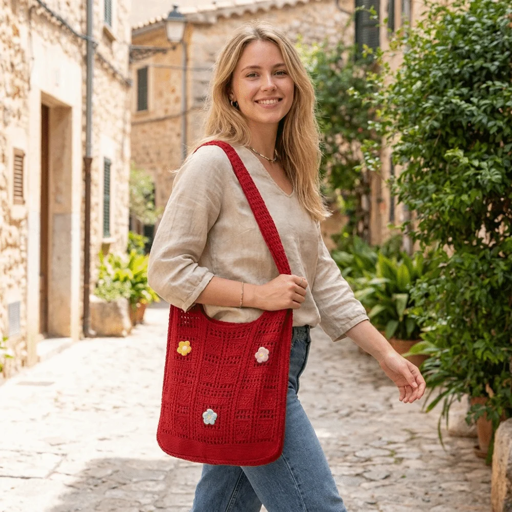 Bolso bohemio en tonos claros