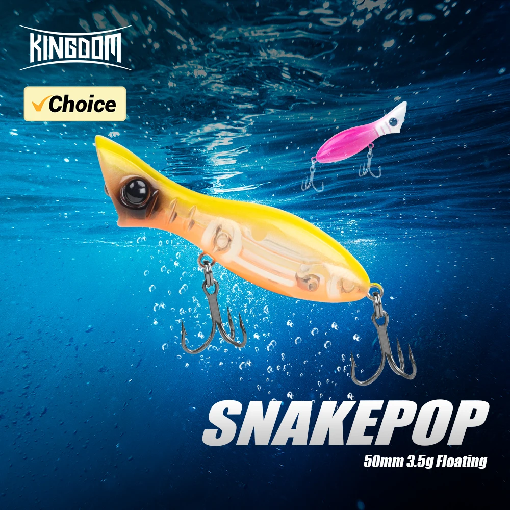 Kingdom Popper flotante con ojos 3D, señuelo de superficie - imagen 3