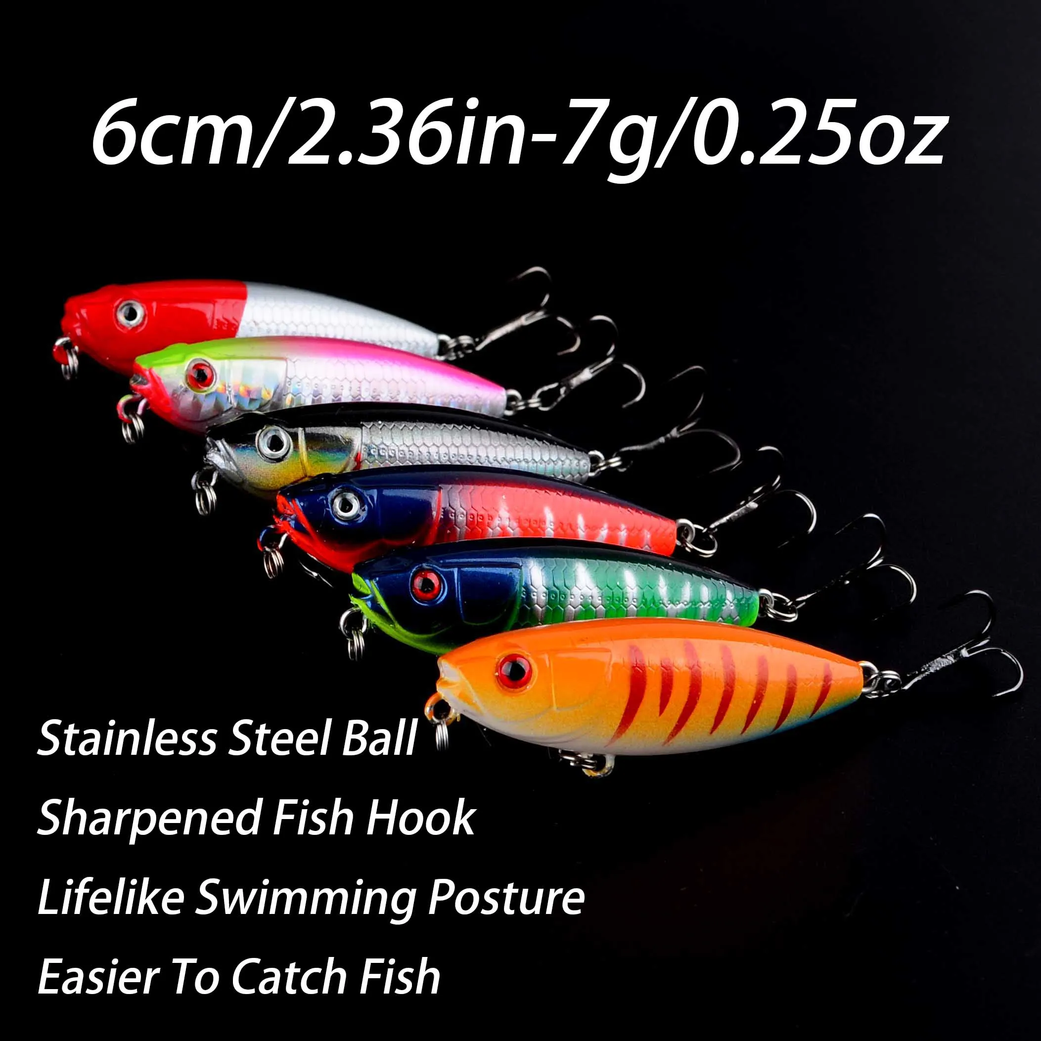 Wobbler flotante tipo lápiz Cranbait con anzuelo 3D - imagen 4