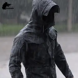 Chaqueta táctica M65 impermeable con capucha y bolsillos
