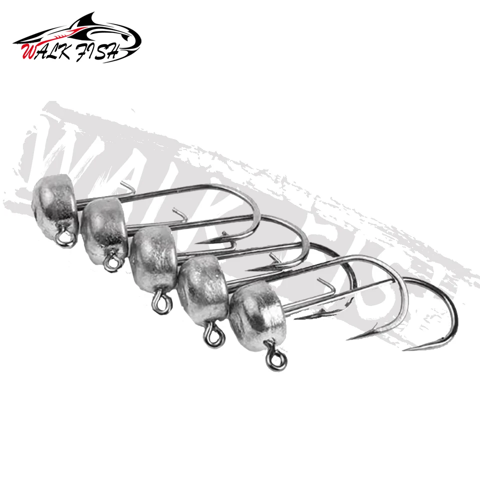 Conjunto de cinco cabezas jig en peso medio